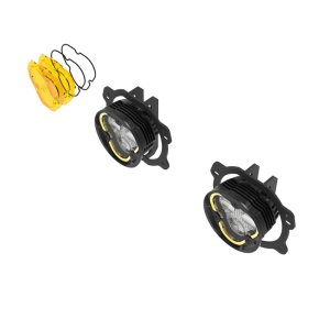 Jeep Wrangler JL Fog Light Kit - KC HiLiTES - FLEX ERA 3 Dual Mode SAE - `07-`23